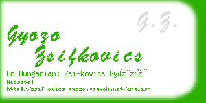 gyozo zsifkovics business card
